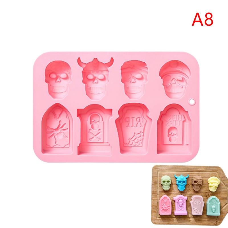 Силиконовые формы для Хэллоуина - Дизайны: Призрак/Тыква/Летучая мышь | Для выпечки шоколада, тортов, печенья и изготовления мыла