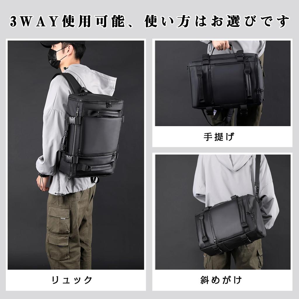 Rucksack Large Capacity Climbing 3way Backpack 30L Hiking Waterproof Business Trip Travel School Commuting Sports Square Outdoor 17 Inch PC [OFAMOUS]