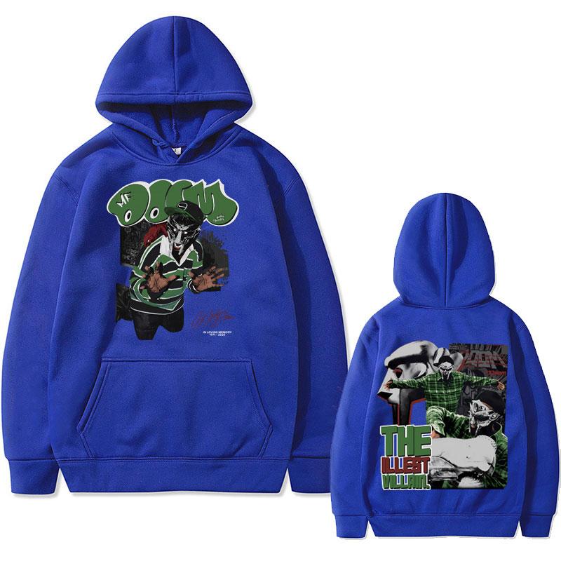 Худи с принтом Mfdoom Madvillainy The Illest Villa с двойной печатью, мужское, свободное, хип-хоп, свитшоты, мужские, с флисом, хлопковые, с капюшоном