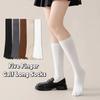 Solid Color Five Finger Long Socks Anti-slip Mid-tube Stocking Women  Spring Summer