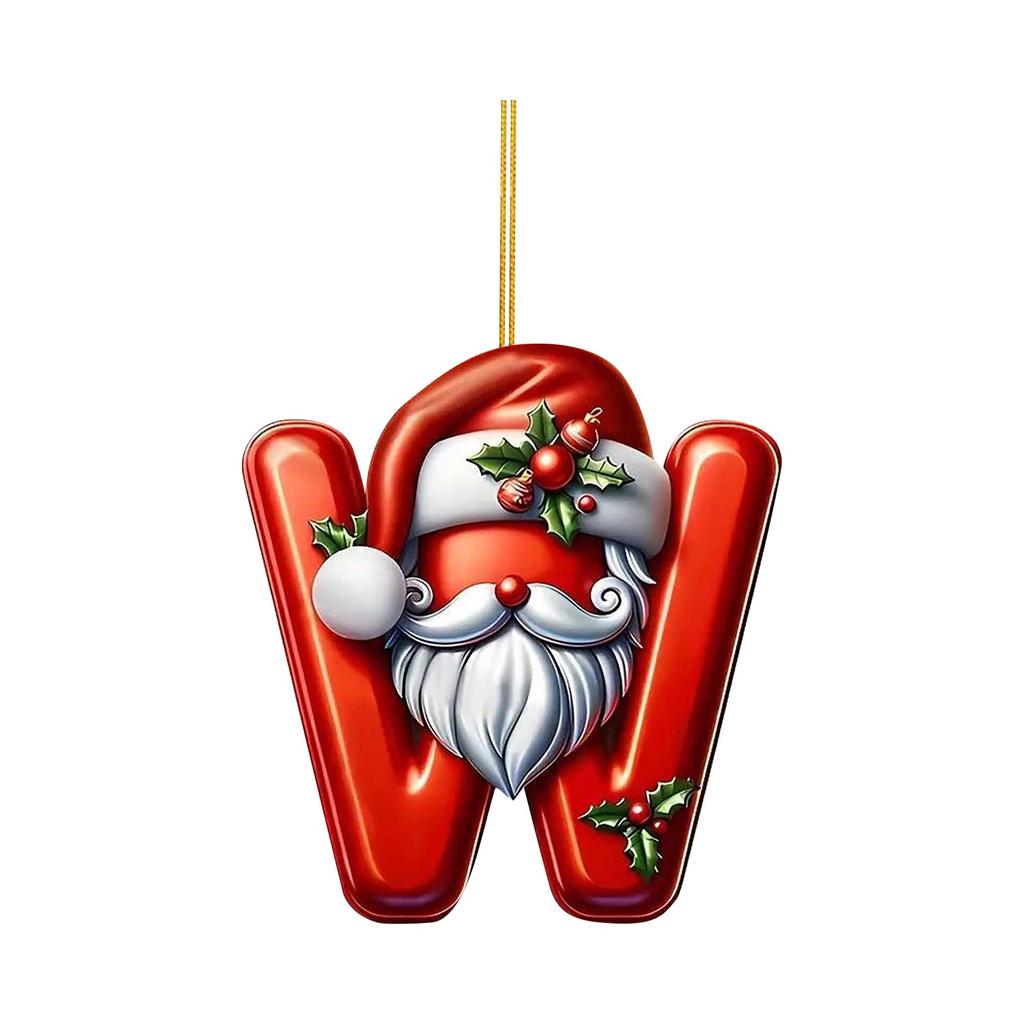 Рождественская елка из 26 букв, подвесное персонализированное украшение в виде рождественской буквы