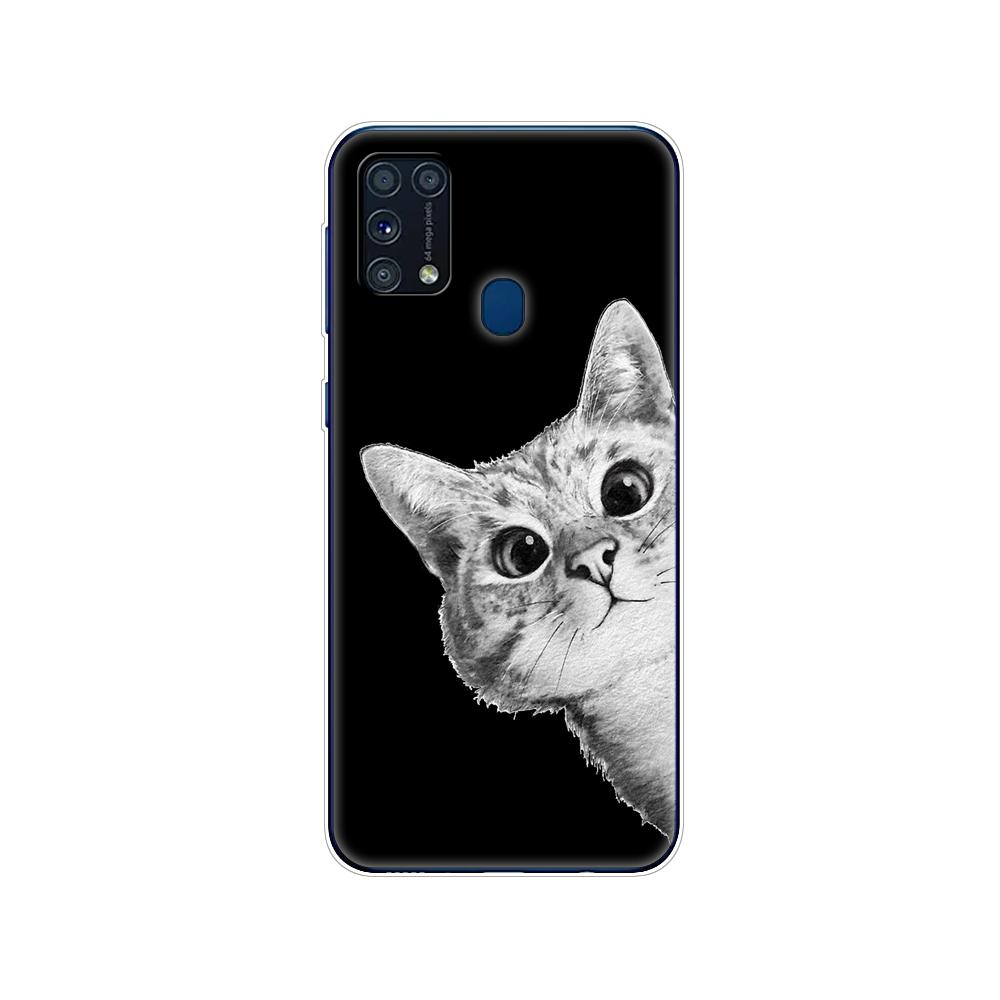 Чехол для Samsung M31, 6,4 дюйма, мягкий силиконовый чехол из ТПУ для Samsung Galaxy M31 M 31 SM-M315FZBVSER m315, задняя панель телефона, бампер, чехол