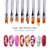 Painted Manicure Flower Brush Petal  Flower Pen Mermaid Gradient 8PCS