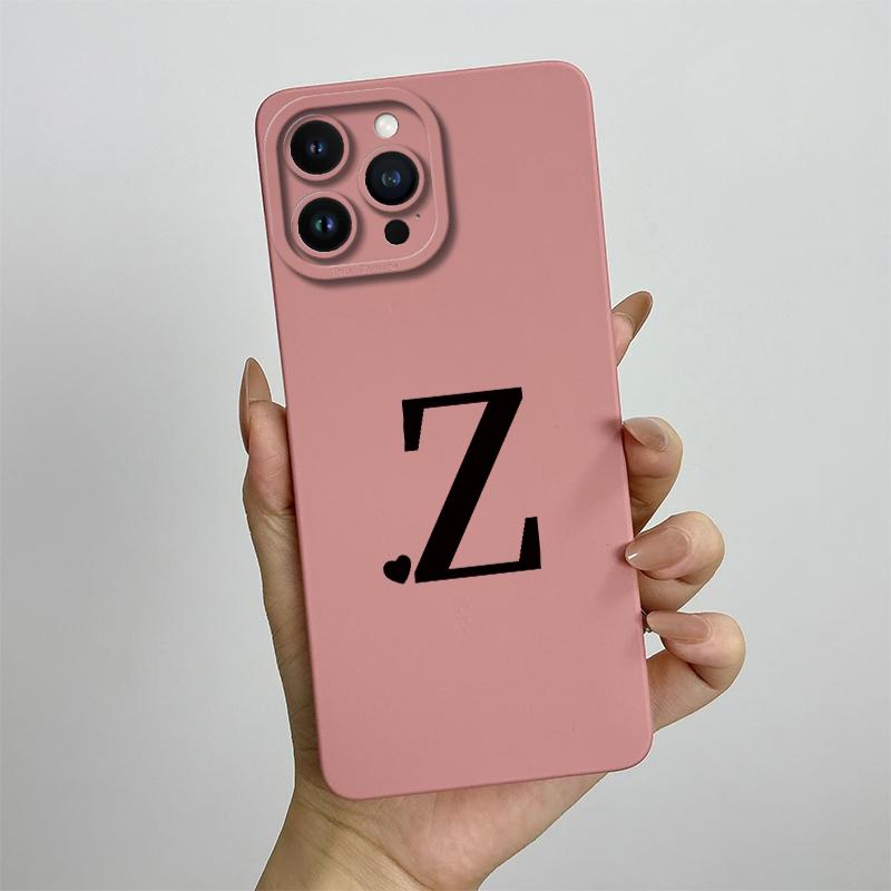 Чехол для iPhone 13 Pro Max Чехол для iPhone 13 Pro Милые парные начальные буквы Квадратная накладка на телефон Матовая ударопрочная задняя крышка