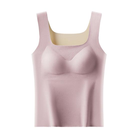 Зимний женский терможилет с нагрудными накладками бесшовный бархатный быстрый температурный замок отопление