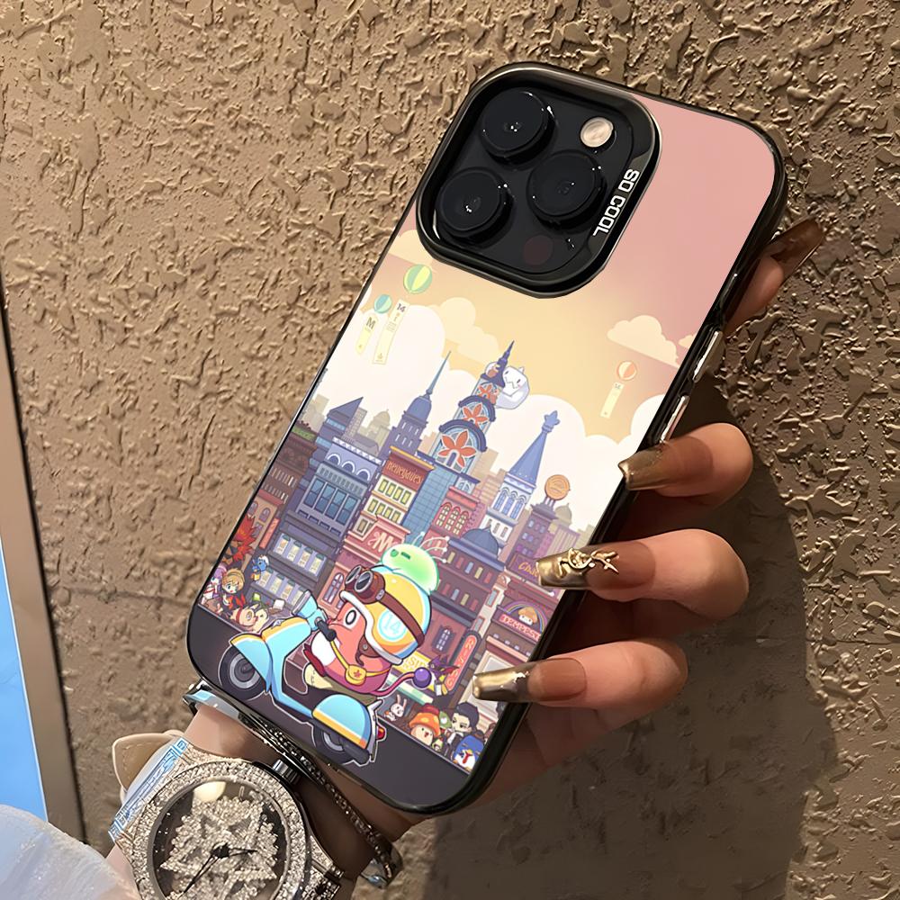 MapleStory Phone Case For 17 Air IPhone 16 Pro Max 15 Pro 14 Plus 12 13 X XS Max 11 Pro Colorful Silver Cover