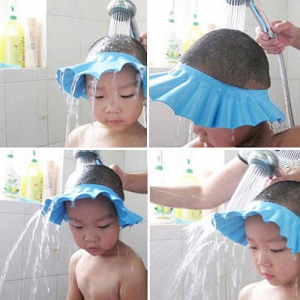 Adjustable Kids Shampoo Soft Hat Shower Cap Wash Hair Shield Bathing
