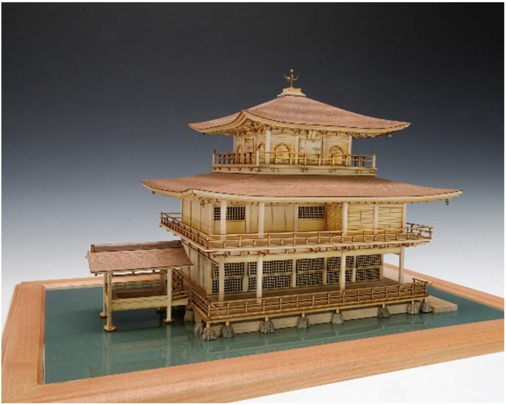 Woody Joe Rokuonji Kinkaku Shiraki Wooden Model Assembly Kit 1/75
