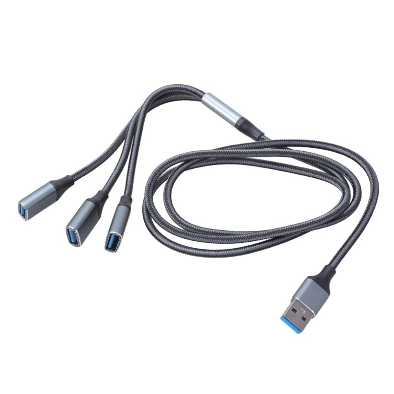 USB Splitter Cable USB2.0 Male to 3 Port Female Multiple USB Port Extender Cable for Data Transfer Power Charging