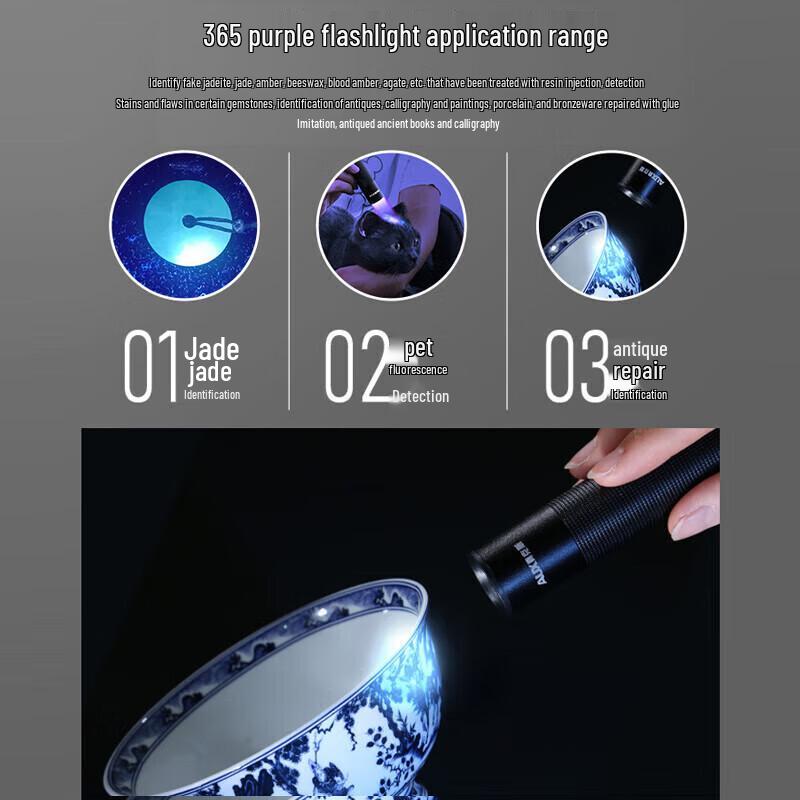 УФ-фонарик для обнаружения пятен от домашних животных с лазерной указкой