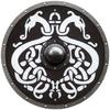 Wood & Steel Viking Round Shield Armor Templar Shield Gift Black