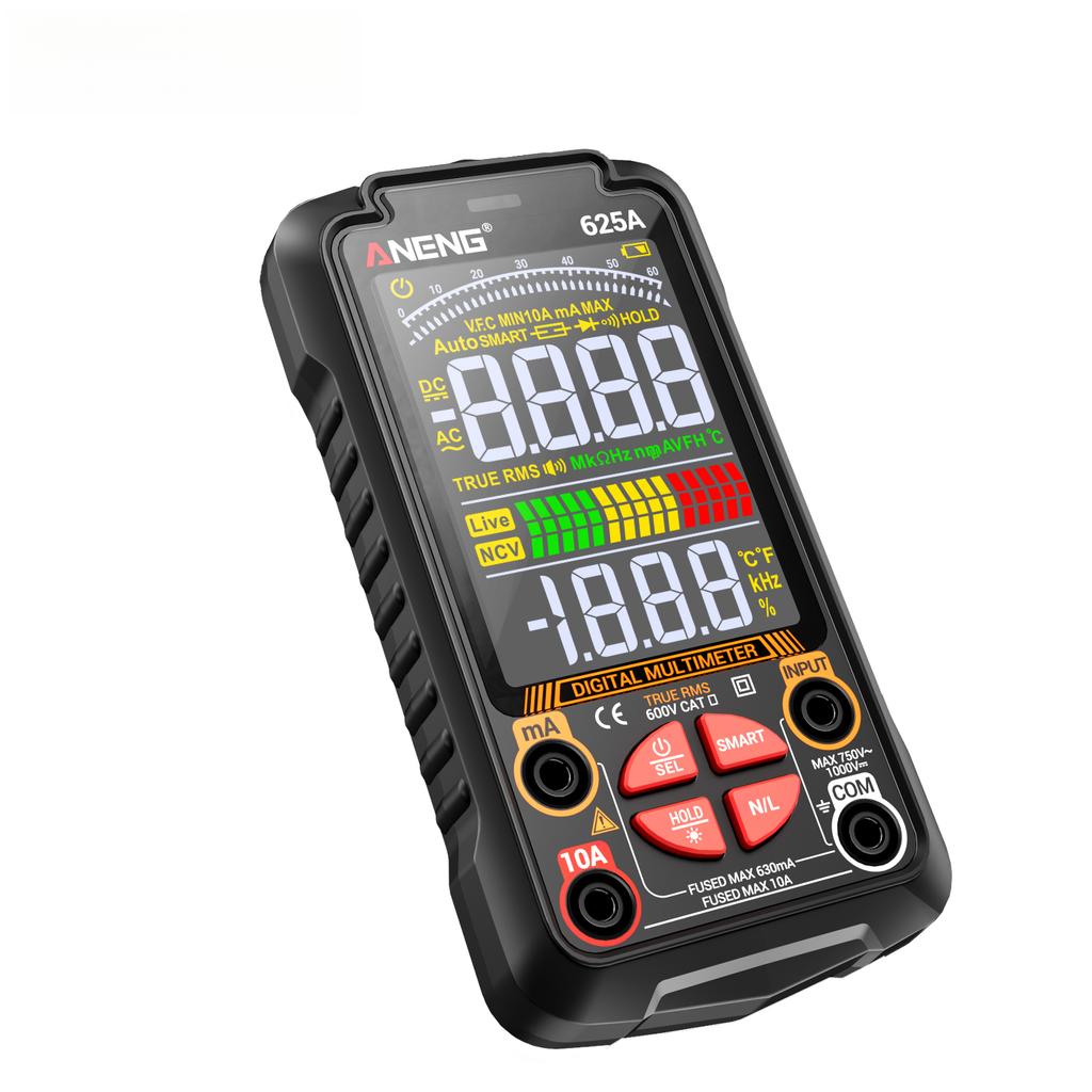 625A Intelligent Digital Multimeter 6000 Count Rechargeable Multifunctional Electrician Maintenance Measuring Tool with 1000mAh