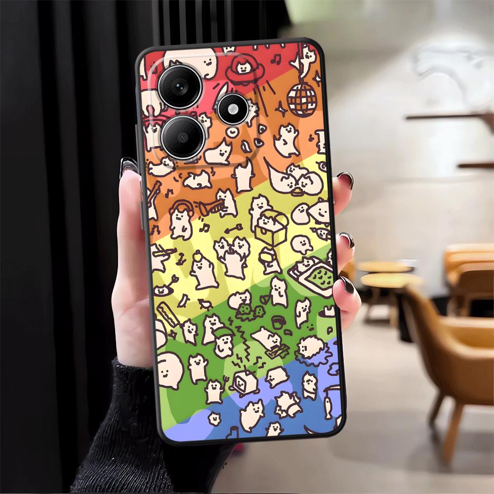 Милый Мультяшный Чехол с Кошкой для Xiaomi Redmi Note 14 A4 A5 9 8 7 13 Pro Plus K80 12 11 14C A3 A1 12C 13C 10 Чехол для Телефона K40 A1 A2