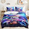3D Magic Mushroom Series Bedding Set Forest Plant Duvet Cover Pillow Case 2/3 Pieces AU180 * 210 Full Size Quick Drying Zipper Soft Home Textile