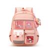 Lightweight Nylon Student Backpack With Color Blocked Design For Young Children