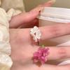 Цветочное Кольцо-Стопка Цветов для Женщин в Стиле Ранней Весны Сельская Стиль Эластичное Кольцо на Палец с Бусинами