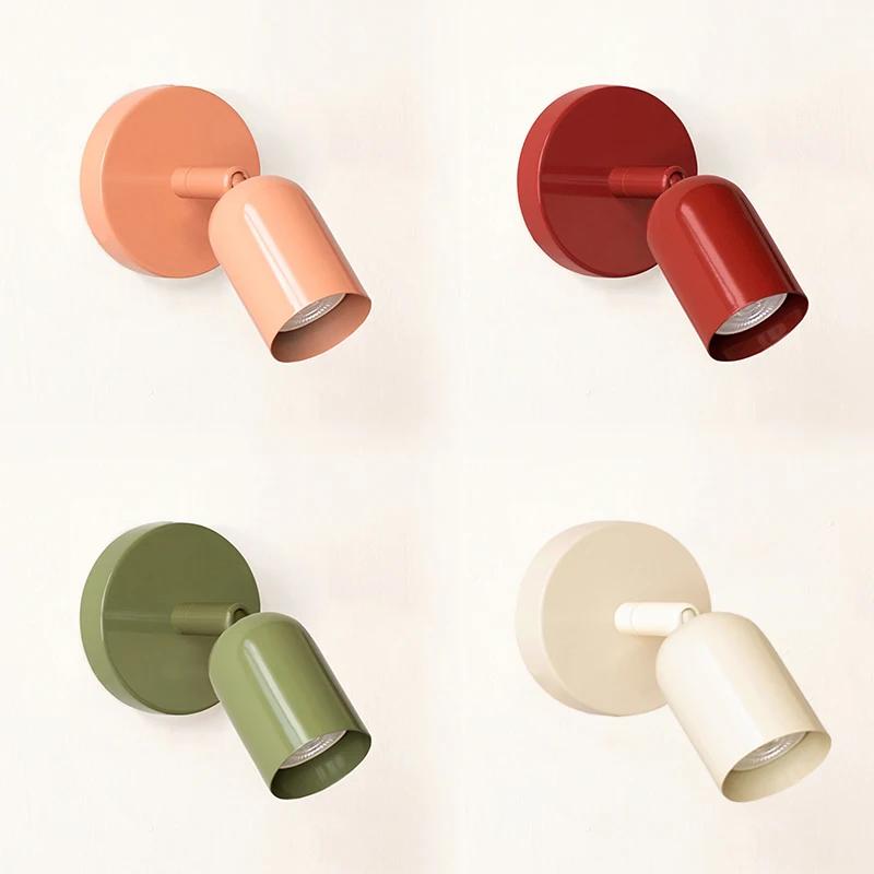 Светодиодный настенный светильник Nordic Minimalist Macaron Room Decorative Для прикроватной тумбочки, кабинета, прихожей, коридора, внутреннего декора, светильники