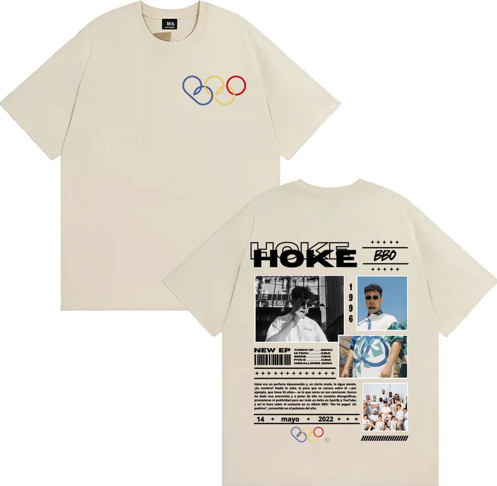 2025 Summer Rapper HOKE Bbo Album Tour Tshirt Male Hiphop VintageHigh High Quality Cotton Tshirt Fashion Casual Tshirt