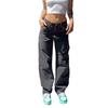 Женские модные однотонные джинсы в стиле хип-хоп, спортивные штаны, брюки для бега
