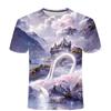 Summer New 3D Digital Printed Men's Trendy and Versatile Chinese Style Personalized Casual Round Neck Short Sleeved T-shirt