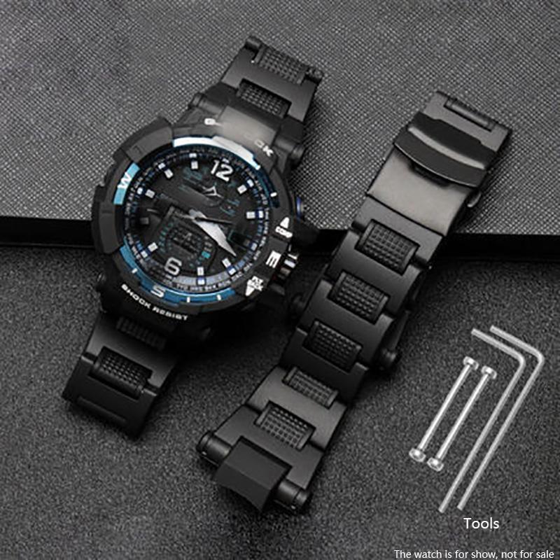 Пластиковый стальной ремешок для часов Casio GW-A1100FC GW-A1000 GW-4000 GA-1000 Ремешок для часов Высококачественный Мужской Спортивный Браслет для Наручных Часов