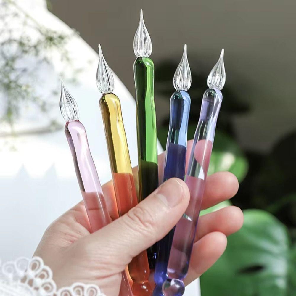 Calligraphy Dipping Pen Transparent Glass Fountain Pen Back To School Glass Dip Pen Art Painting