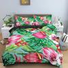 Пододеяльник с цветами King Queen, 3D-цветной цветочный принт, комплект постельного белья из полиэстера для подростков, взрослых, женщин, мягкий пододеяльник с листьями