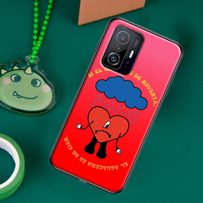 Чехол Bad Bunny Heart Радужного цвета для POCO F5 X5 X3 Pro X4 F4 GT F3 M5s C40, чехол для Xiaomi 13 12 Lite 11T 12T Pro 12X
