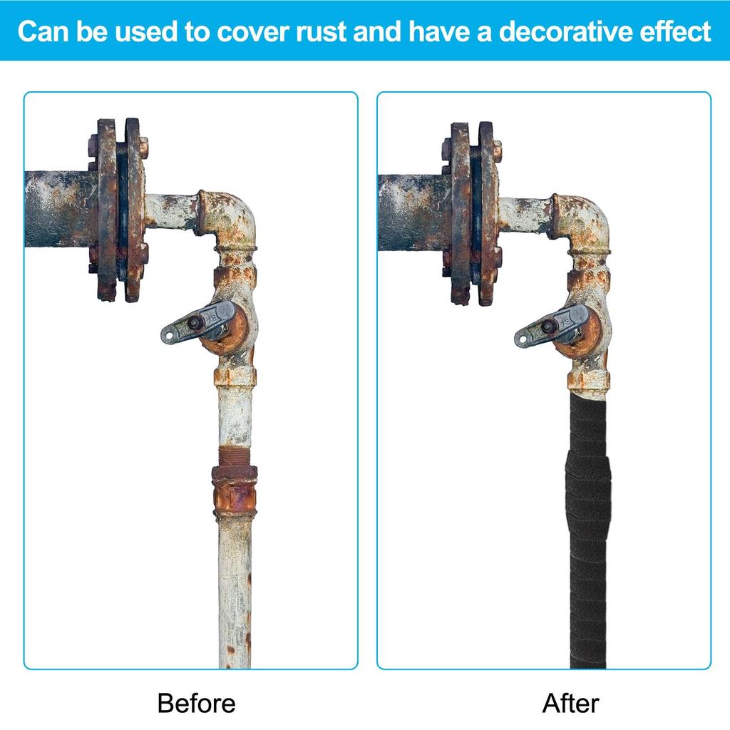 PATIKIL Ширина x Толщина x Изолирующая пенная лента 2 рулона самоклеящаяся EVA уплотнительная лента для труб, дверей, окон, звукоизоляция черная 2" 5/8" 6.6 футов