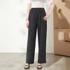Fashion Design Sense Casual Silk Trousers Women's Spring and Summer New Temperament Solid Color Mulberry Silk Wide-leg Trousers