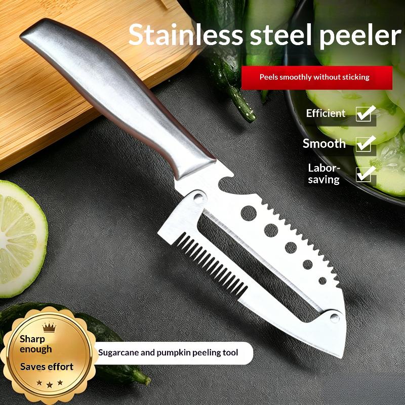 Multifunctional 3-In-1 Stainless Steel Peeler Vegetable & Fruit Slicer Shredder Versatile Kitchen Tool For Peeling Shredding