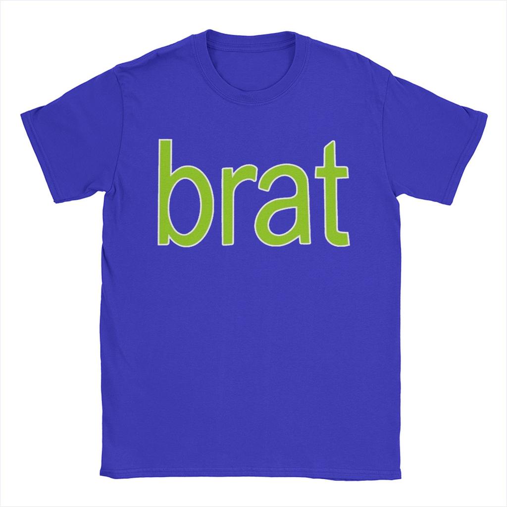 Charli XCX Brat Album T-Shirt for Men Humorous Pure Cotton Tees O Neck Short Sleeve T Shirt Printing Tops