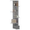 VidaXL Corner Wall Shelf Concrete Grey Engineered Wood, Corner Shelf, Hanging Shelf, Hanging Wall Shelf, 852630