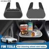 For Tesla Model 3 Model Y 2023 2022  - 2017 Accessories Car Steering Wheel Tray ABS Mini Food Table Desk for Phone