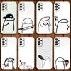 Чехол для телефона F-Flork Милый Смешной Мем для Samsung Galaxy A13,A21s,A22,A31,A32,A52,A53,A71,A80,A91 Мягкий Черный Чехол