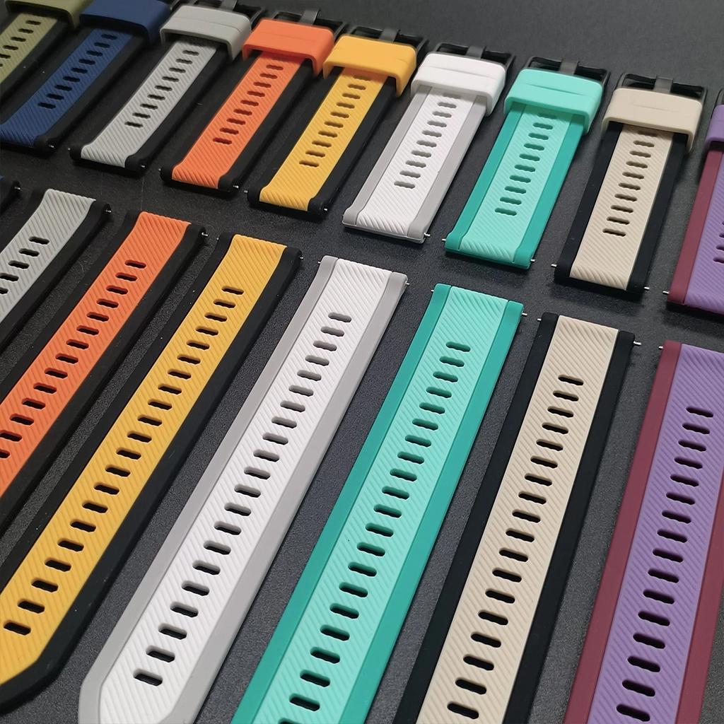 22 мм Резиновый ремешок для Amazfit Bip 6 5 46 мм GTR 4 2/2e/3 Pro/GTR 47 мм Силиконовый браслет для Amazfit BALANCE 2/Cheetah Ремешок для часов