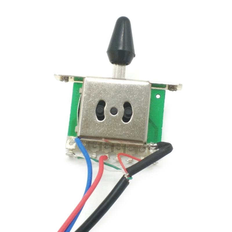 Готовый гитарный wiring harness с наборами звукоснимателей Double Hot Rail, 1 ручка тона, 1 ручка громкости, 3-позиционный переключатель, 1 гнездо для электрогитары