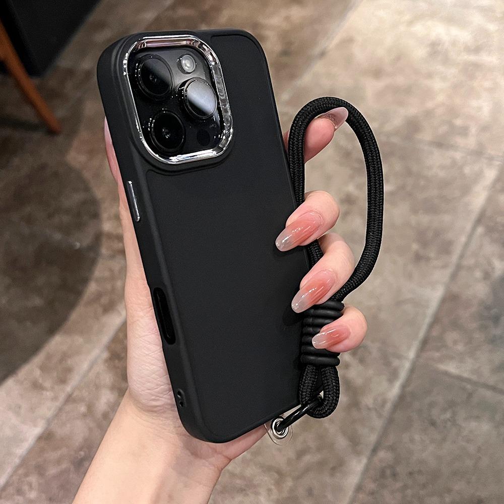 Роскошный Мягкий Силиконовый Чехол Для Телефона С Шейным Ремнем Для iPhone 11 12 13 14 15 16 Pro Max Plus Ударопрочные Бамперные Чехлы