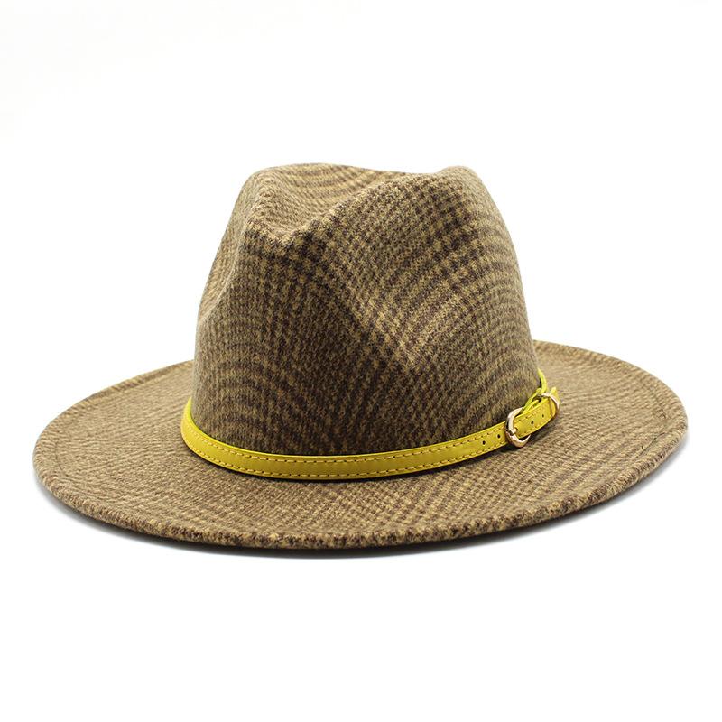 Уличный снимок Шерстяная Британская Ретро Джазовая Шляпа, Мужская и Женская Шляпа-цилиндр с широкими полями, Фетровая Шляпа Универсальная
