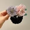 Gift For Mom Bank Staff Korean Style Headdress Women Hairpin Flower Bun Net Snood Hair Accessories