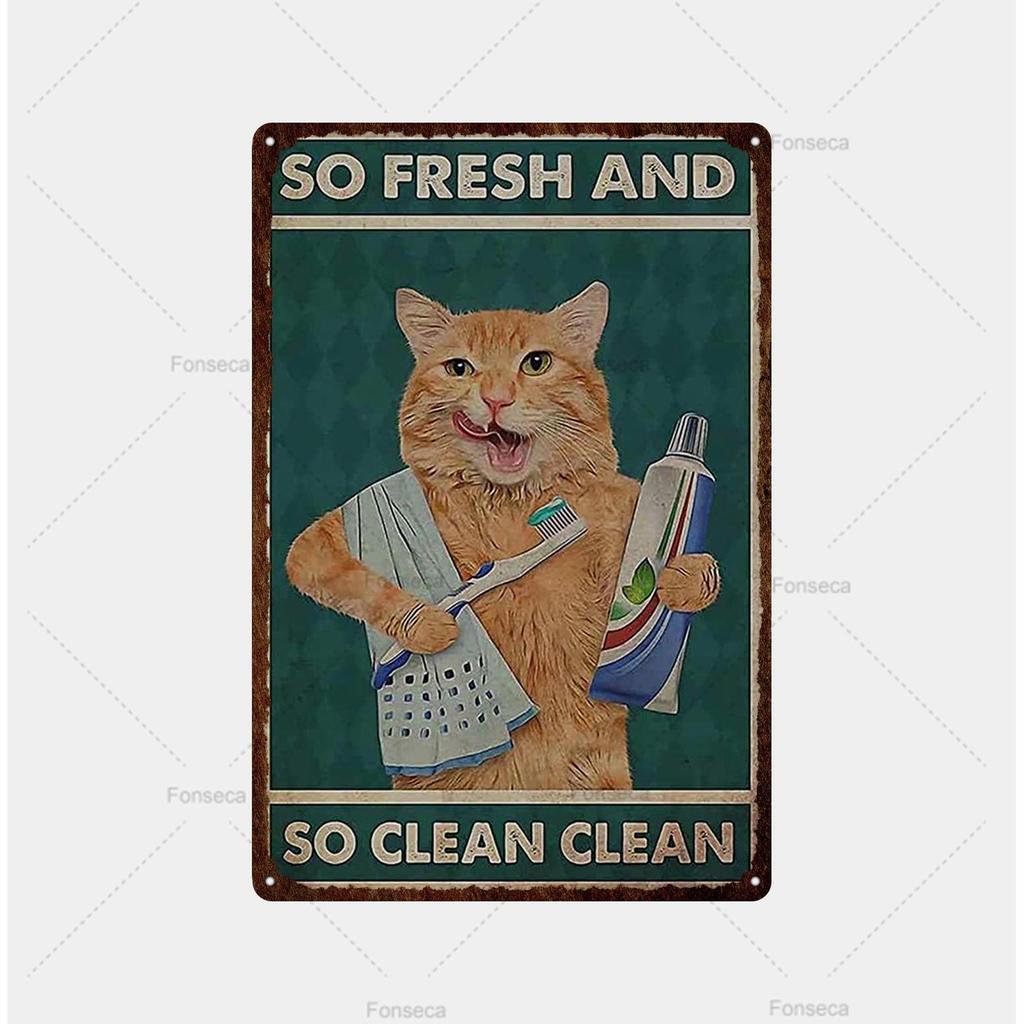 Вывеска с изображением кошек, расписная металлическая вывеска для комнаты, декорированный бар, настенный постер, жестяная банка, винтажное ощущение ржавчины, напиток, железная тарелка, украшение для отеля с пивом