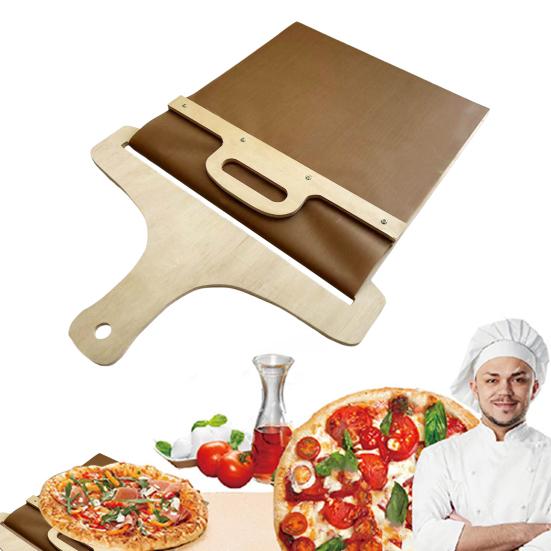 Скользящая лопатка для пиццы с деревянной ручкой, антипригарная ткань, духовка, лопатка для пиццы, съемный многофункциональный слайдер для пиццы, кухонные гаджеты