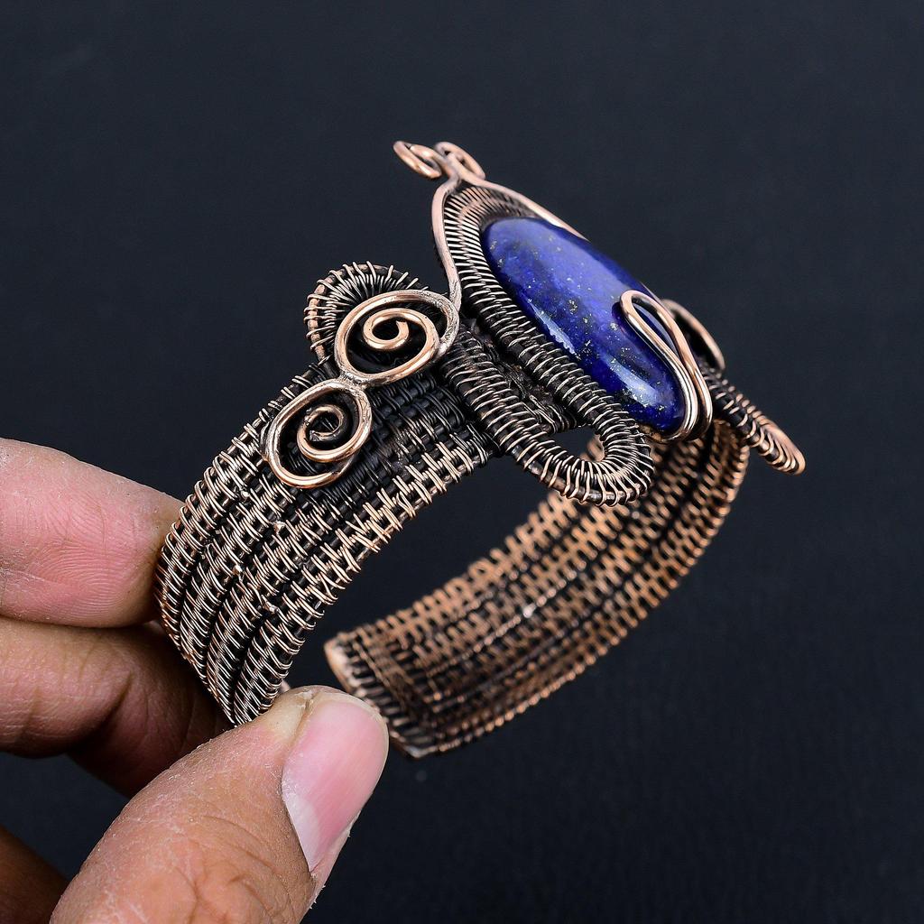 Lapis Lazuli Bangle Handmade Jewelry, 925 Solid Sterling Silver Bangle Designer Gemstone Jewelry Bangle, Gift For Mom