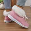 Plus Size Women's Shoes Fall and Winter New Fashion Round Toe Lace-up Cotton Boots with Fleece Mouth Women's Cotton Shoes