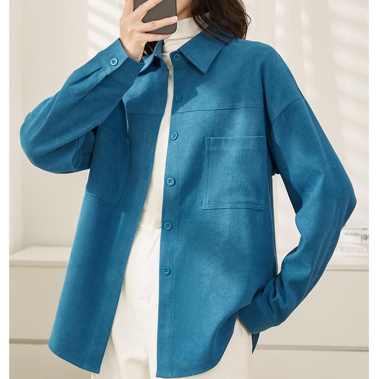 Женская вельветовая рубашка, пальто, осень/зима, корейская свободная повседневная верхняя одежда с длинными рукавами, рубашки, топ