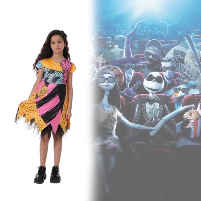 The Nightmare Before Christmas Sally Girl Costume Dress For Halloween Party And Cosplay