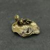 Home Decor Small Crafts Retro Brass Goldfish Lotus Leaf Miniature Statue  Sculpture Office Desk Decoration
