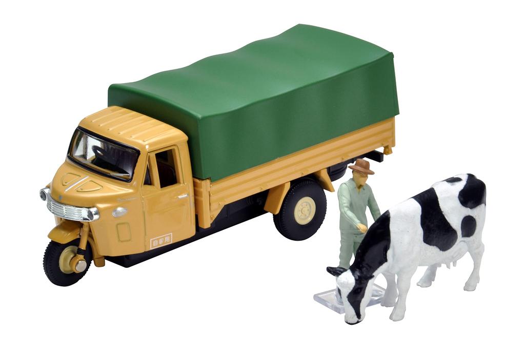 Tomica Limited Vintage Daihatsu CO10T Brown with Figure Finished Product 320104 1/64 LV-12d