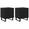 Nightstand 2 pcs Black Oak Effect 40 x 35 x 47.5 cm