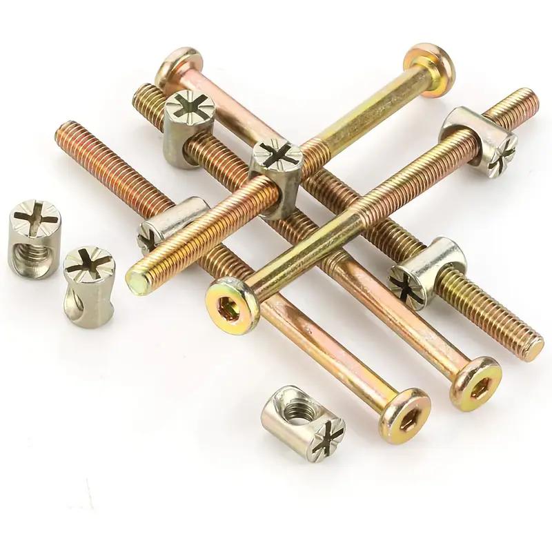 M6 x 40/50/60/70/80 мм Оцинкованные Шестигранные Винты-Бочонки для Мебели Болты Гайки Набор Ассорти для Мебели Кроваток Кроватей